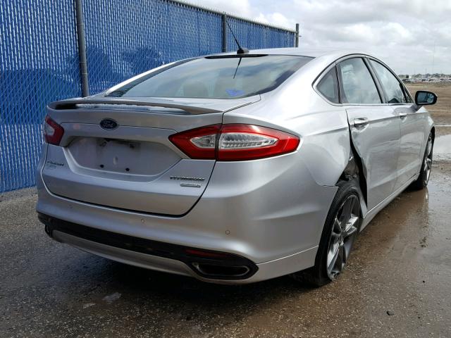 3FA6P0K95DR317589 - 2013 FORD FUSION TIT SILVER photo 4