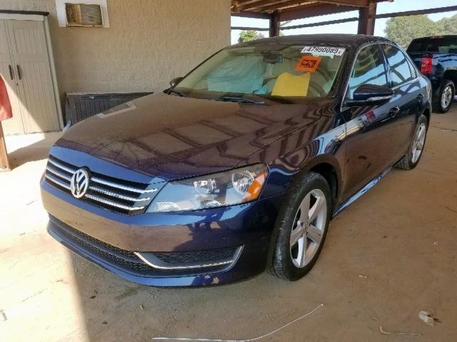 1VWBP7A37CC090110 - 2012 VOLKSWAGEN PASSAT SE BLUE photo 2