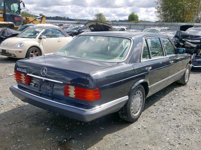 WDBCA35E5LA538836 - 1990 MERCEDES-BENZ 420 SEL GRAY photo 4