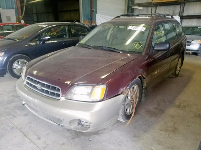 4S3BH6656Y6620156 - 2000 SUBARU LEGACY OUT MAROON photo 2