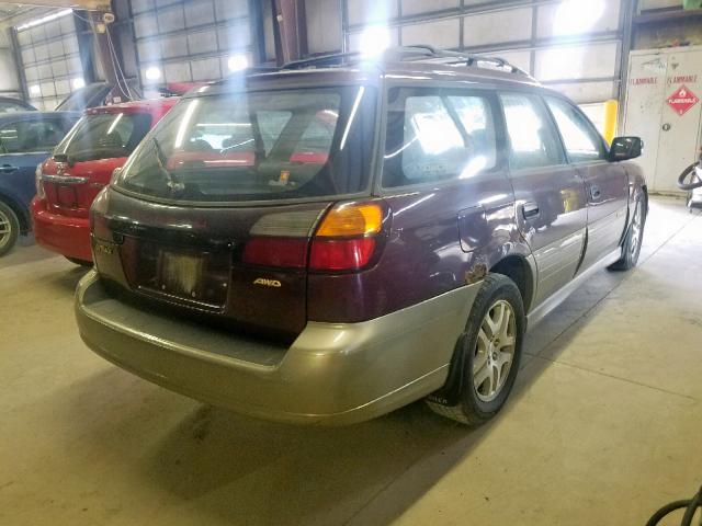 4S3BH6656Y6620156 - 2000 SUBARU LEGACY OUT MAROON photo 4