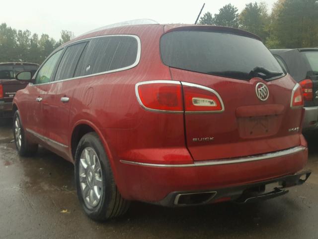 5GAKVDKD9DJ144889 - 2013 BUICK ENCLAVE RED photo 3