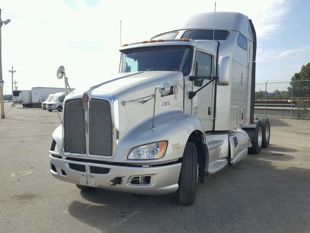 1XKAD49X3DJ346659 - 2013 KENWORTH CONSTRUCTI GRAY photo 2