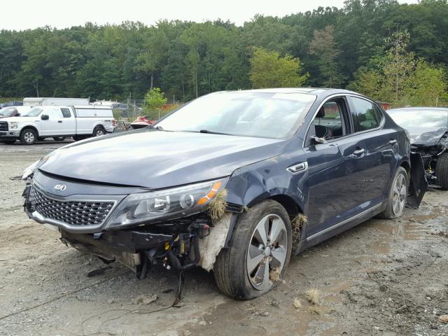 KNAGN4AD4E5075493 - 2014 KIA OPTIMA HYB BLUE photo 2