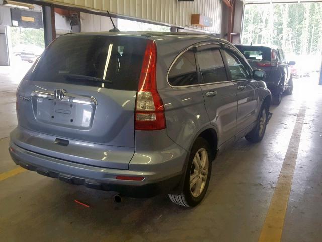 5J6RE3H70BL040229 - 2011 HONDA CR-V EXL BLUE photo 4