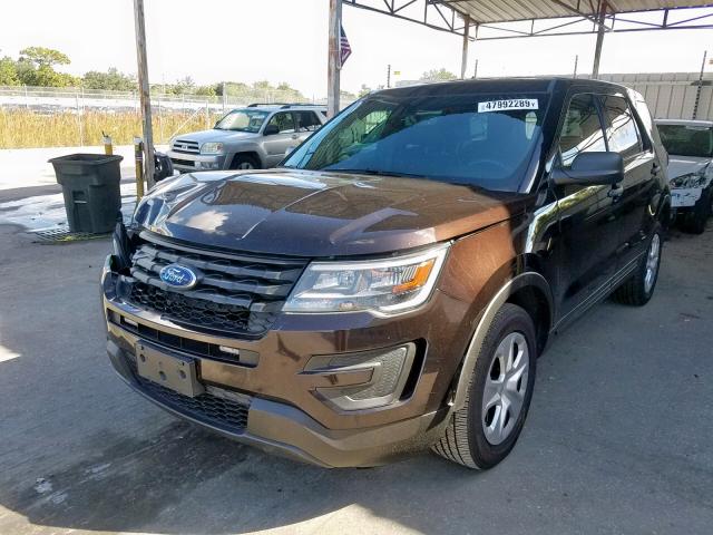 1FM5K8AR1GGA27961 - 2016 FORD EXPLORER P BROWN photo 2