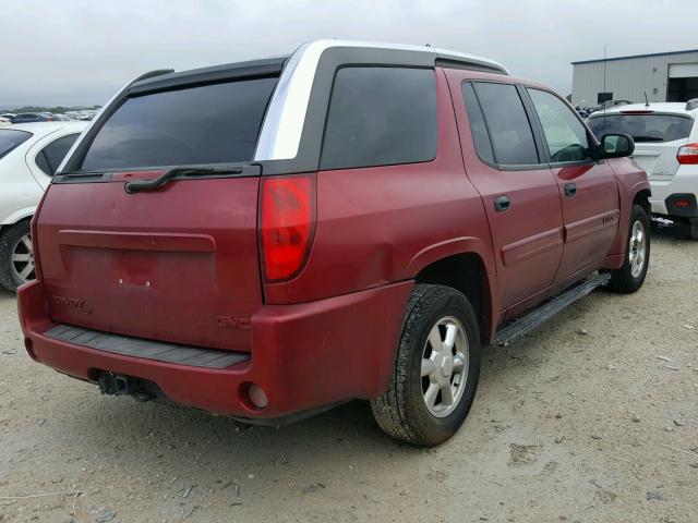 1GKET12S546207394 - 2004 GMC ENVOY XUV MAROON photo 4