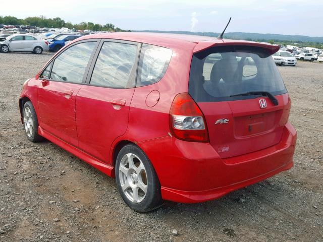 JHMGD37627S012775 - 2007 HONDA FIT S 红色 照片 3