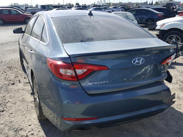 5NPE34AF0GH413346 - 2016 HYUNDAI SONATA SPO BLUE photo 3