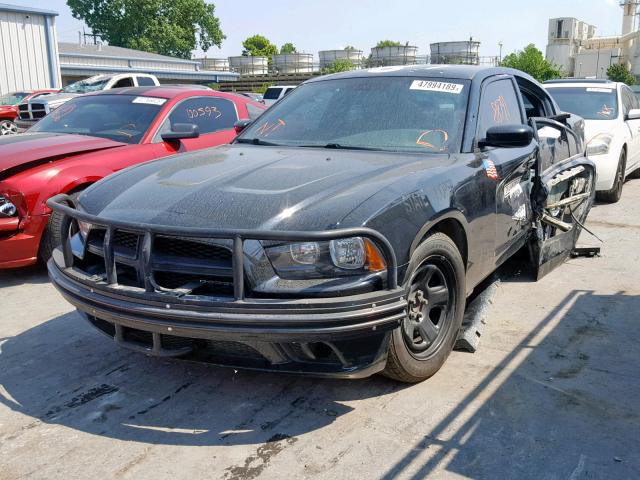 2C3CDXAT3EH367291 - 2014 DODGE CHARGER PO BLACK photo 2