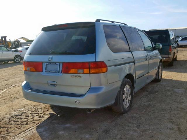 5FNRL180X3B073424 - 2003 HONDA ODYSSEY EX BLUE photo 4