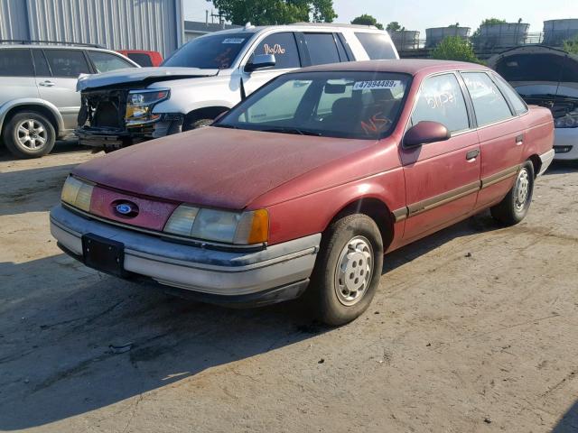 1FACP52UXMG175235 - 1991 FORD TAURUS GL BURGUNDY photo 2