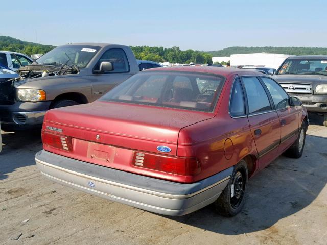 1FACP52UXMG175235 - 1991 FORD TAURUS GL BURGUNDY photo 4