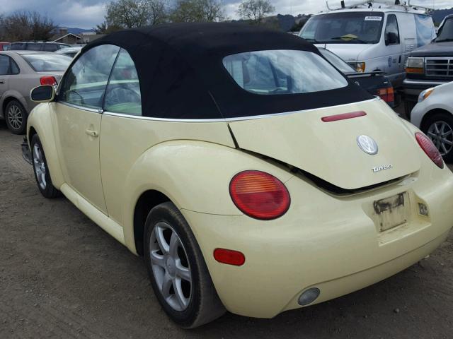 3VWCD31YX4M337475 - 2004 VOLKSWAGEN NEW BEETLE YELLOW photo 3