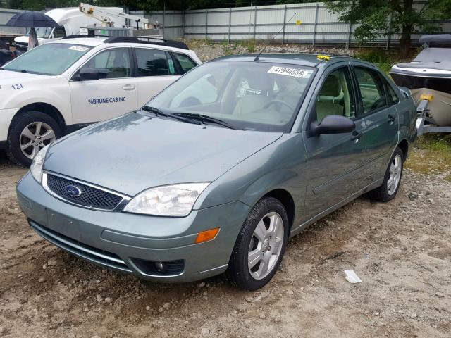 1FAFP34N65W294740 - 2005 FORD FOCUS ZX4 TEAL photo 2