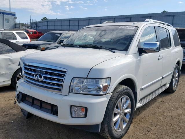 5N3AA08C68N907899 - 2008 INFINITI QX56 WHITE photo 2