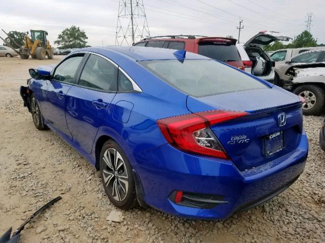 JHMFC1F31JX007104 - 2018 HONDA CIVIC EX BLUE photo 3