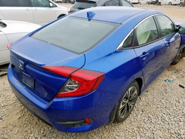 JHMFC1F31JX007104 - 2018 HONDA CIVIC EX BLUE photo 4