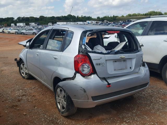 KL1TD6DE6BB135606 - 2011 CHEVROLET AVEO LS SILVER photo 3