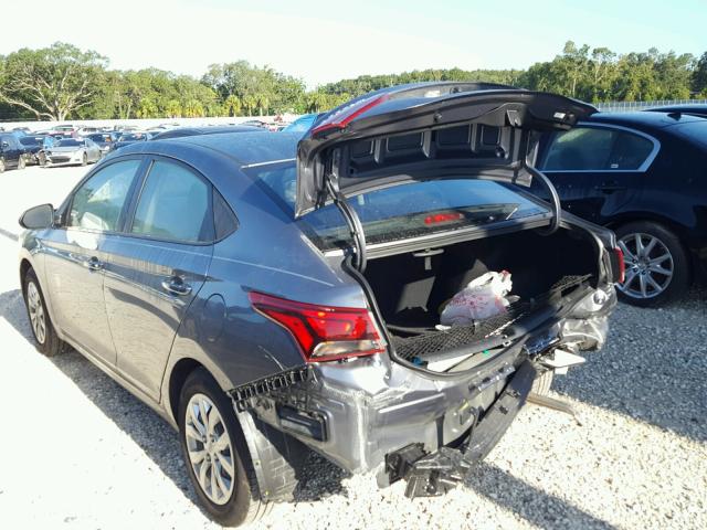 3KPC24A31JE032715 - 2018 HYUNDAI ACCENT SEL GRAY photo 3