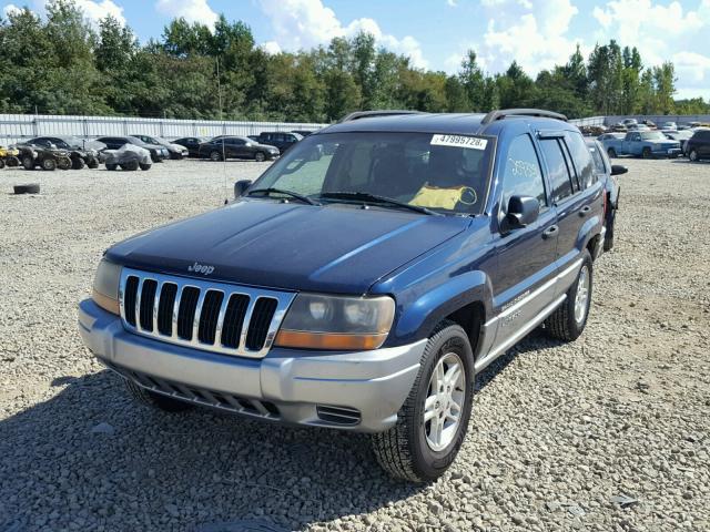 1J4GX48S22C103813 - 2002 JEEP GRAND CHER BLUE photo 2