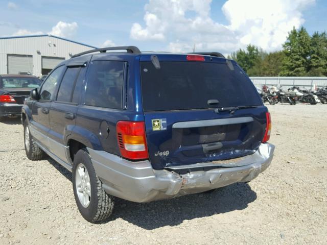 1J4GX48S22C103813 - 2002 JEEP GRAND CHER BLUE photo 3