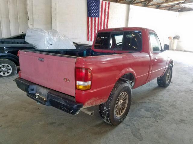 1FTYR10C2WUB62304 - 1998 FORD RANGER RED photo 4