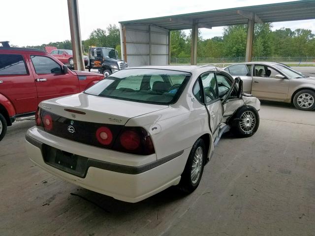 2G1WF55K219375632 - 2001 CHEVROLET IMPALA WHITE photo 4