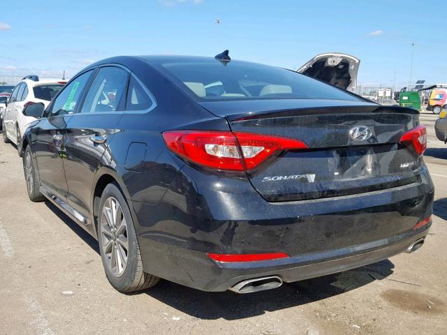 5NPE34AF1HH466994 - 2017 HYUNDAI SONATA SPO BLACK photo 3