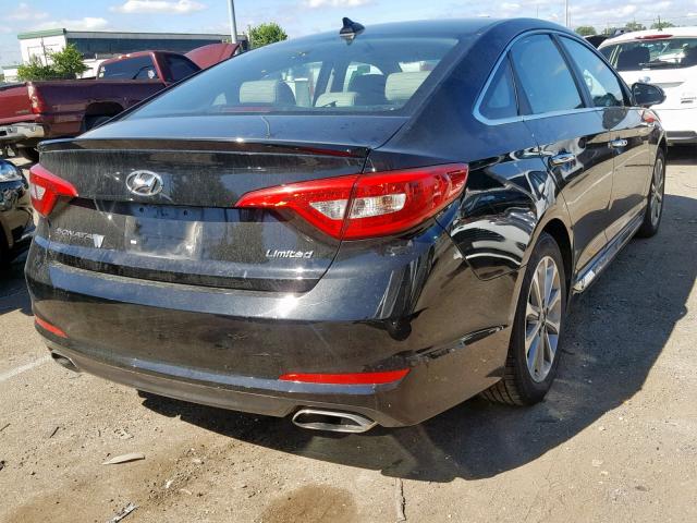 5NPE34AF1HH466994 - 2017 HYUNDAI SONATA SPO BLACK photo 4