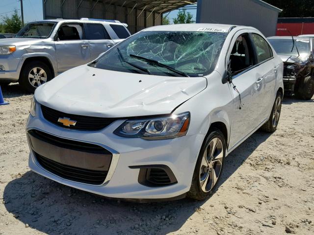 1G1JF5SB0K4122022 - 2019 CHEVROLET SONIC PREM WHITE photo 2