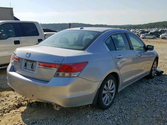 1HGCP3F80BA017502 - 2011 HONDA ACCORD EXL SILVER photo 4