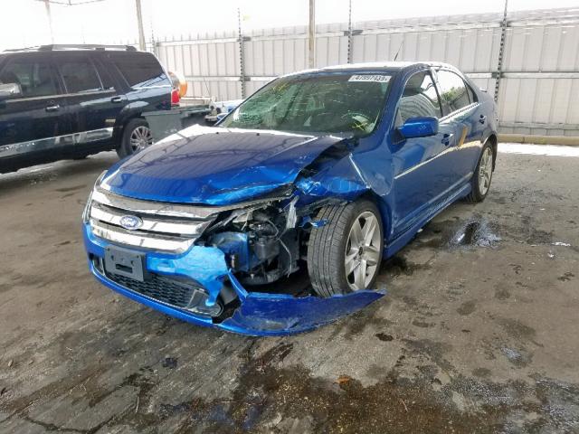 3FAHP0KC8BR284170 - 2011 FORD FUSION SPO BLUE photo 2