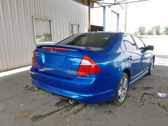 3FAHP0KC8BR284170 - 2011 FORD FUSION SPO BLUE photo 4