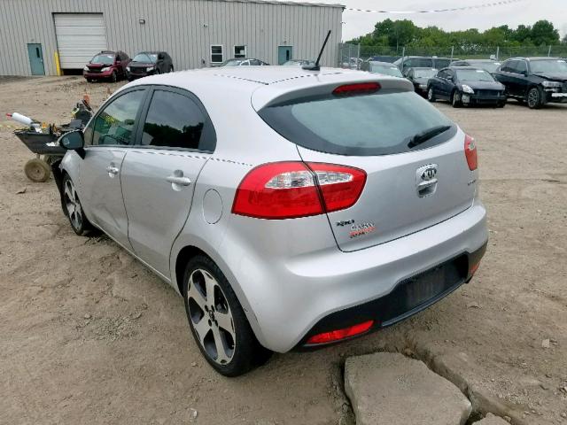 KNADN5A33D6208771 - 2013 KIA RIO EX SILVER photo 3