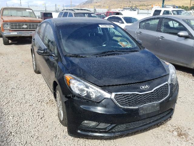 KNAFX4A80E5184011 - 2014 KIA FORTE EX BLACK photo 1