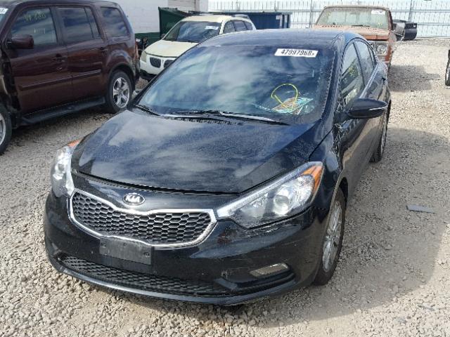 KNAFX4A80E5184011 - 2014 KIA FORTE EX BLACK photo 2