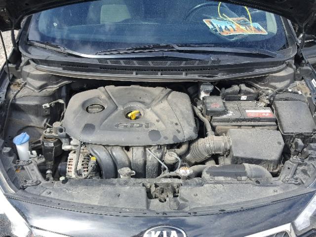 KNAFX4A80E5184011 - 2014 KIA FORTE EX BLACK photo 7