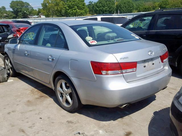 5NPEU46F96H059976 - 2006 HYUNDAI SONATA GLS SILVER photo 3