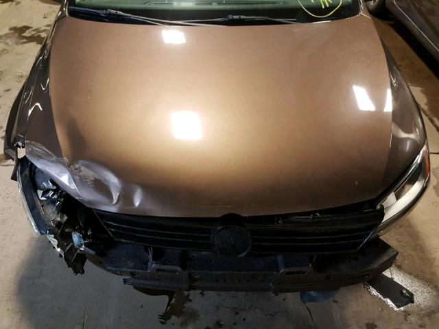 3VW2K7AJ6CM345602 - 2012 VOLKSWAGEN JETTA BASE Շագանակագույն լուսանկար 7