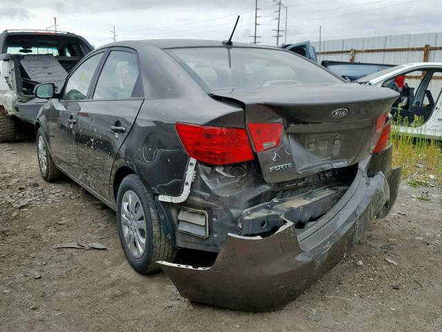 KNAFU4A29B5415133 - 2011 KIA FORTE EX GRAY photo 3