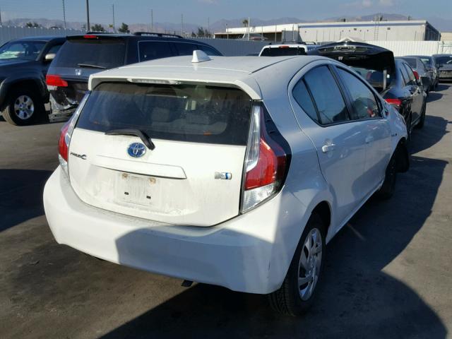 JTDKDTB37F1108589 - 2015 TOYOTA PRIUS C WHITE photo 4