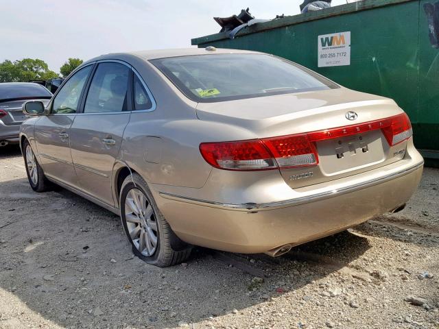 KMHFC4DF4AA450829 - 2010 HYUNDAI AZERA GLS GOLD photo 3