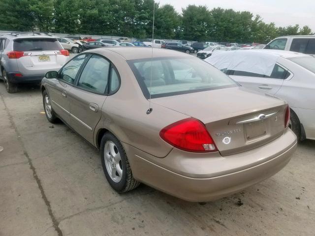 1FAFP55U52A137162 - 2002 FORD TAURUS SES BEIGE photo 3