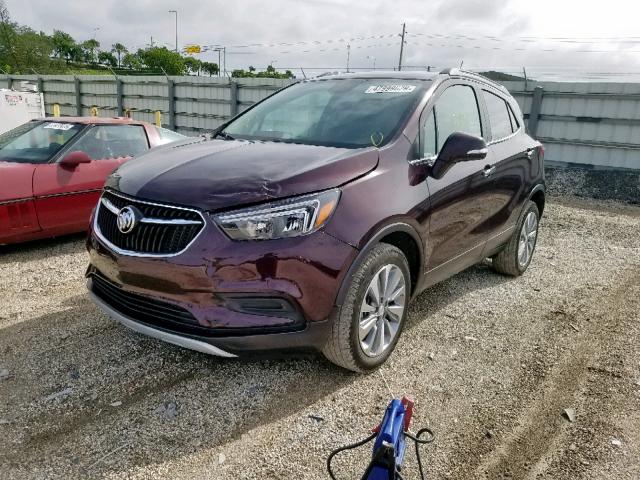 KL4CJASB7JB609049 - 2018 BUICK ENCORE PRE Бордовый фото 2