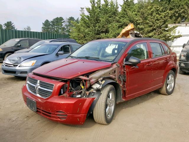 1B3HB48A49D174386 - 2009 DODGE CALIBER SX RED photo 2