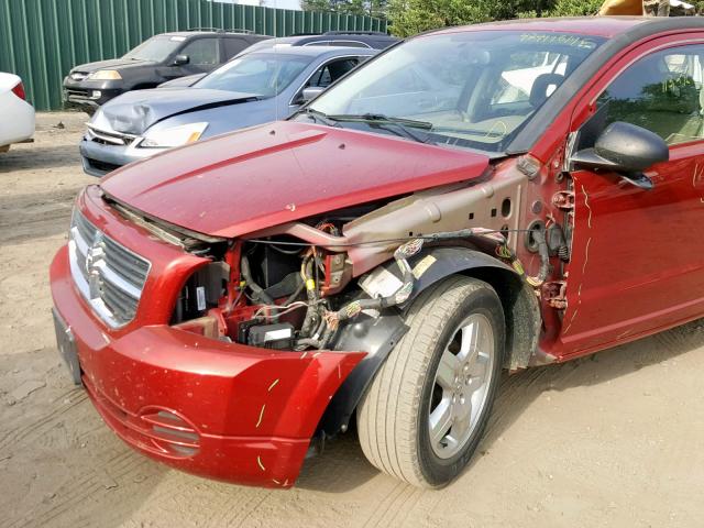 1B3HB48A49D174386 - 2009 DODGE CALIBER SX RED photo 9