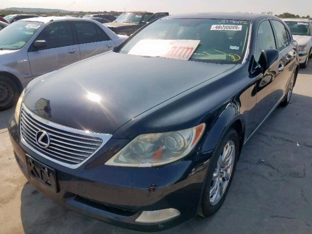 JTHGL46F075000505 - 2007 LEXUS LS 460L BLACK photo 2