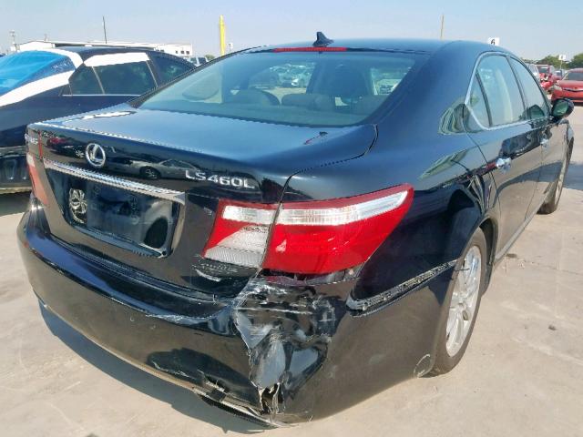 JTHGL46F075000505 - 2007 LEXUS LS 460L BLACK photo 4