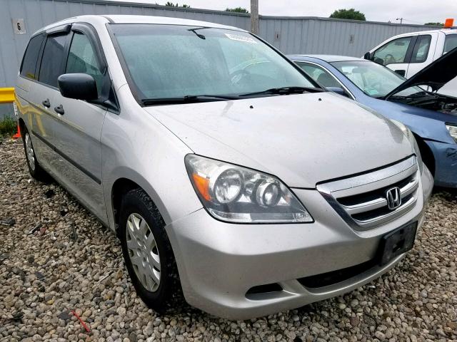 5FNRL38225B088595 - 2005 HONDA ODYSSEY LX SILVER photo 1